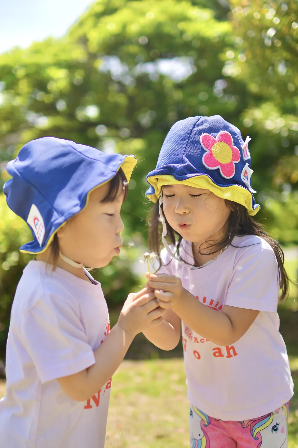 自然を観察するRainbowクラスの子どもたち